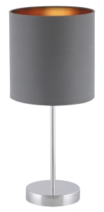 Lampa stołowa Rabalux Monica 2538 lampka 1x60W E27 szary/złoty - wysyłka w 24h