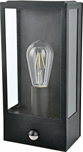 Azzardo Niklas Wall AZ4487 kinkiet lampa ścienna zewnętrzna 1x60W E27 czarny/transparentny - wysyłka w 24h