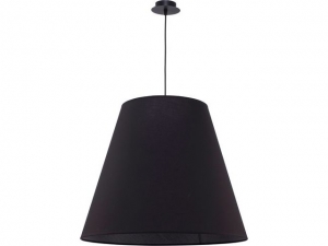 Lampa wisząca zwis z czarnym materiałowym abażurem podwieszonym na przewozie z możliwością skrócenia Nowodvorski Moss 3x60W E27 brązowa 9737  - wysyłka w 24h
