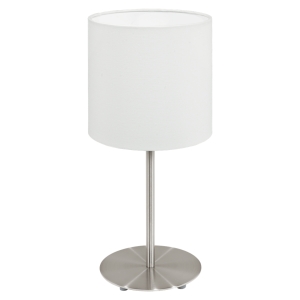 Lampa stołowa abażurowa Eglo Pasteri 1x40W E14 biała 95725 - wysyłka w 24h