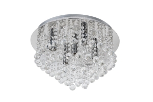 Krislamp Crystal KR 384-5PL plafon lampa sufitowa 5x40W E14 chrom - wysyłka w 24h