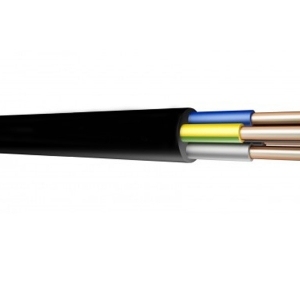 Kabel ziemny YKY 4x6mm2 miedziany 1m = 1szt. elektroenergetyczny 06/1kV czarny odwijany z bębna - wysyłka w 24h
