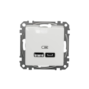 Gniazdo ładowania USB Schneider Sedna Design SDD111402 A+C 2,1A białe Design & Elements - wysyłka w 24h