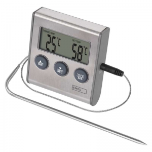 Termometr do żywności z minutnikiem Emos E2157 od -20 do 250st C srebrno-szary - wysyłka w 24h