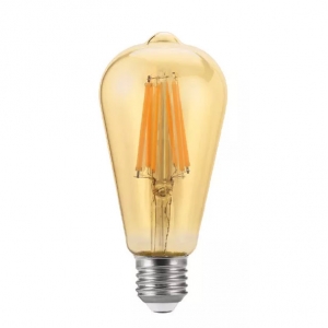 Żarówka LED Lumax Amber LC151 12W E27 ST64 1300LM bursztynowa dekoracyjna filament - wysyłka w 24h