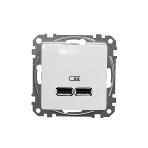Gniazdo ładowania USB Schneider Sedna Design SDD111401 A+C 2,1A białe Design & Elements - wysyłka w 24h